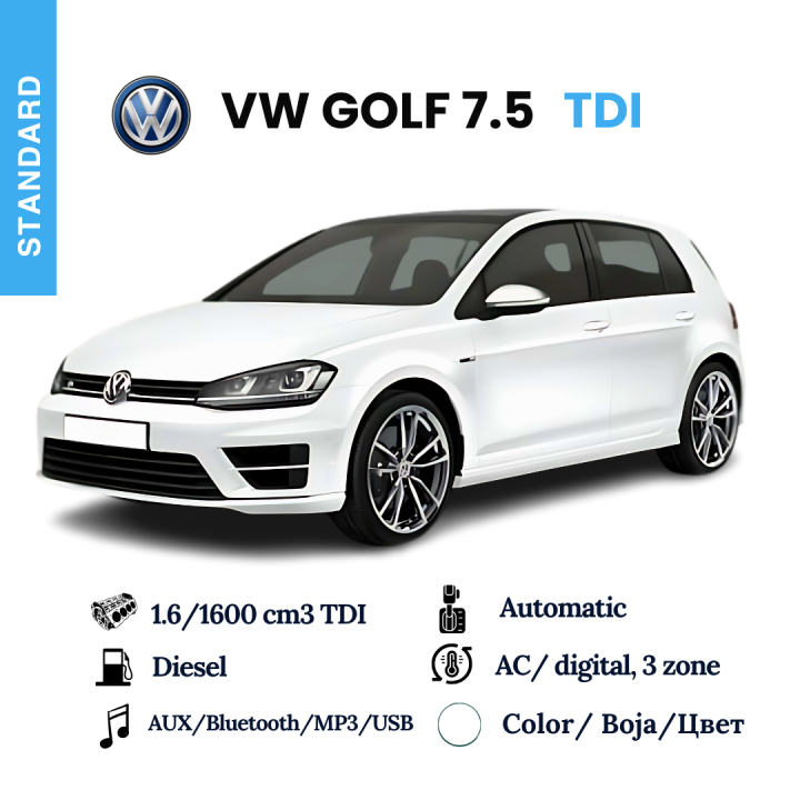 VW GOLF VII + DSG-White 